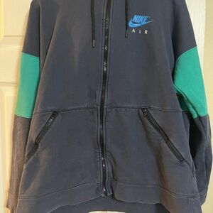 Nike Air Navy and Teal Hoodie